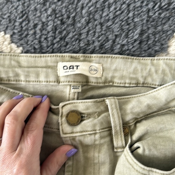 OAT New York Light Green High Waisted Wide-Leg Jeans - Picture 4 of 10